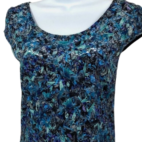 NWT Free People Everything Nice Cap Sleeve Mini Dress Midnight Blue Size 12 - Picture 3 of 10